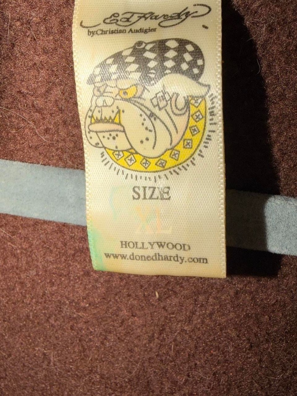Ed Hardy Women’s Brown Graphic Hoodie - Heart & Skull Print - Picture 5 of 5